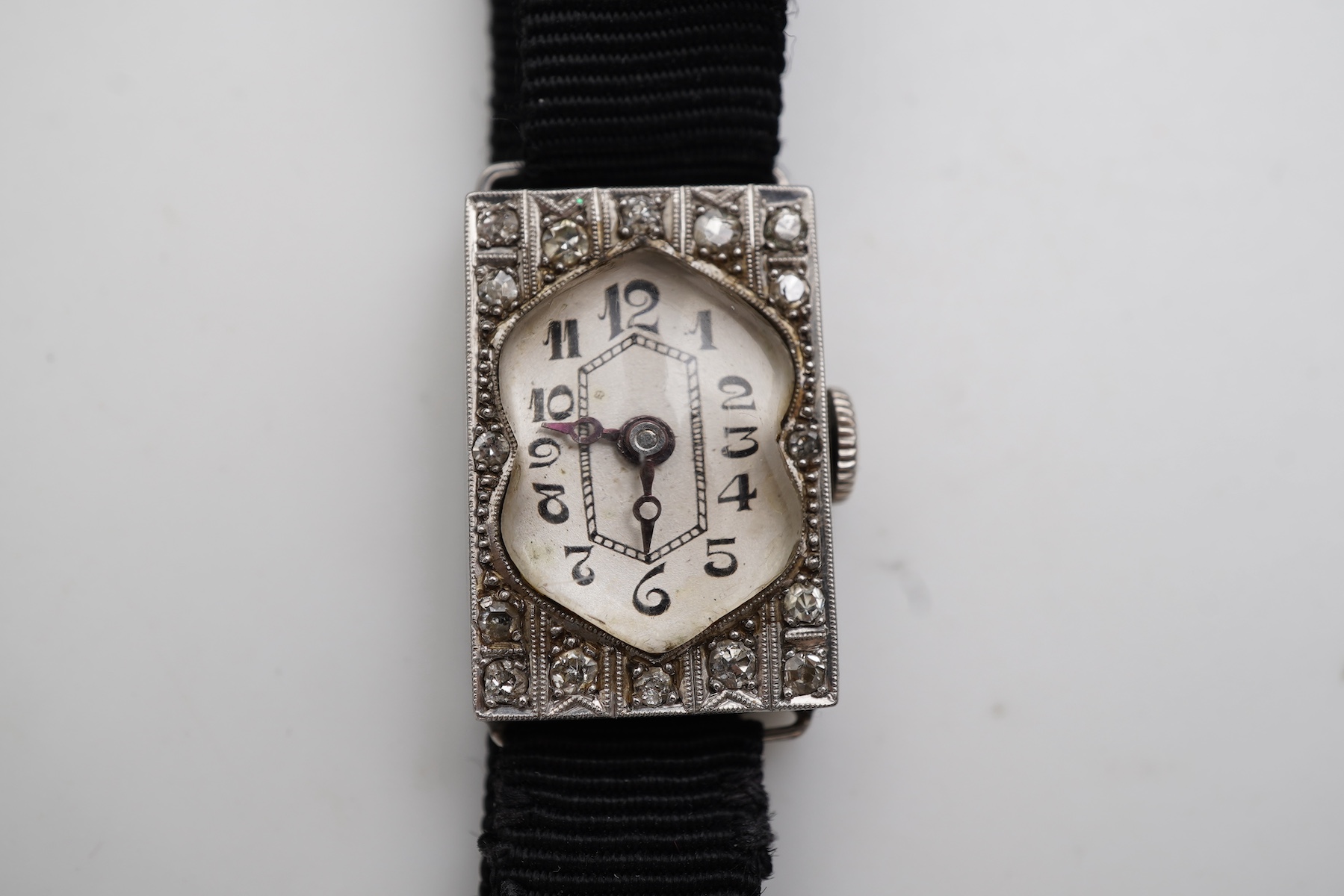 An Art Deco lady's diamond cocktail watch, 1920s